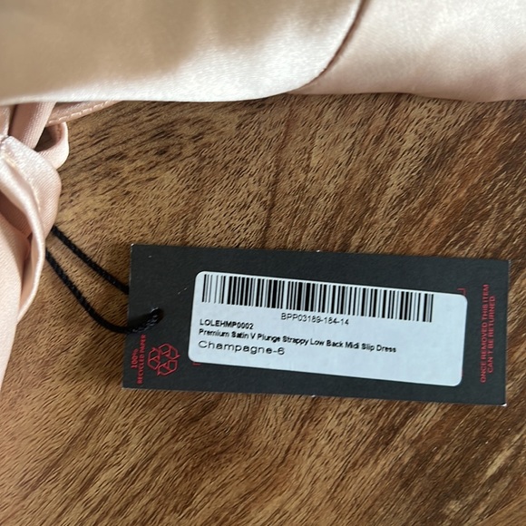 Premium Satin V Plunge Strappy Low Back Midi Slip Dress - Picture 8 of 8